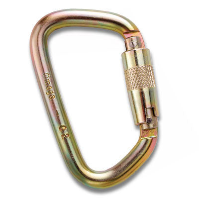 Omega Pacific Modified D 7/16" Steel 3-Stage Quik-Lok Carabiner