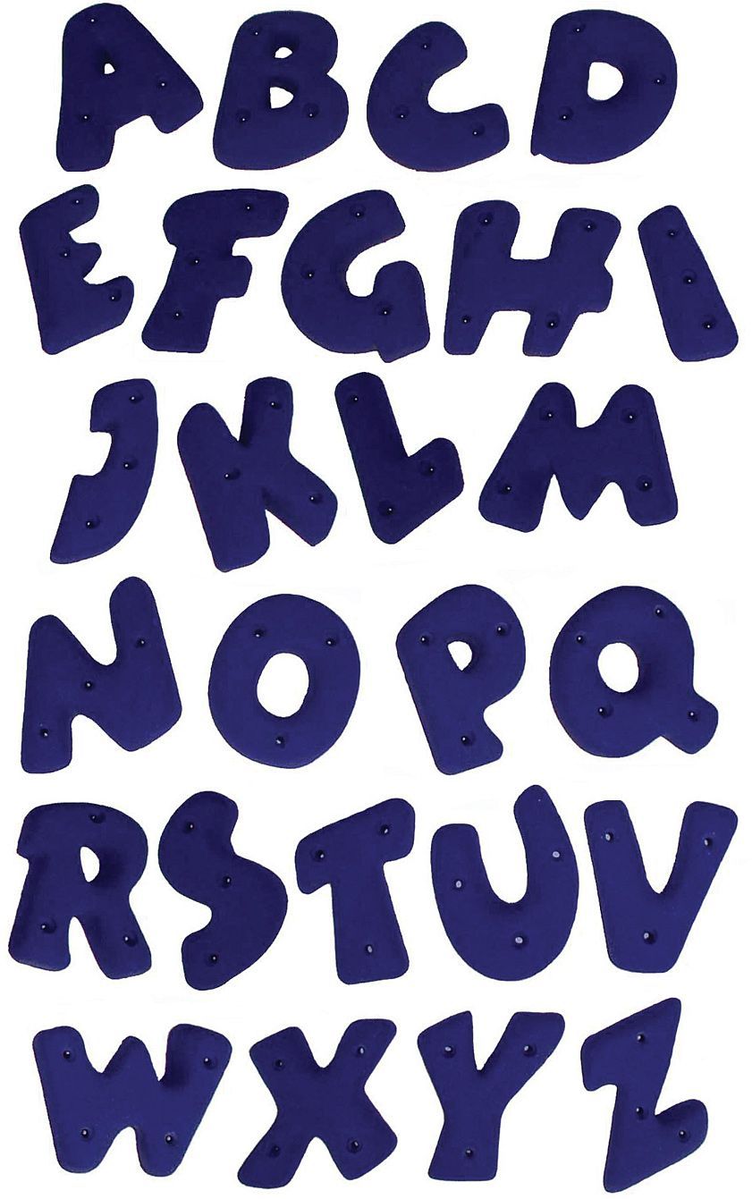 Groperz Alphabet Climbing Holds for active learning