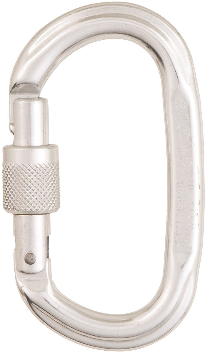 Ct Oval PO Lished Screw Gate - RopesGear.com