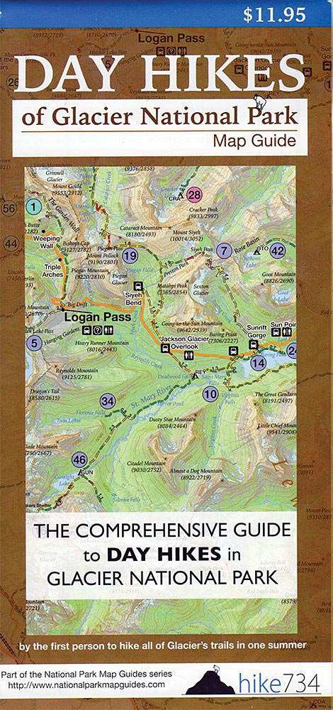 Day Hikes Glacier Np Map Guide - RopesGear.com