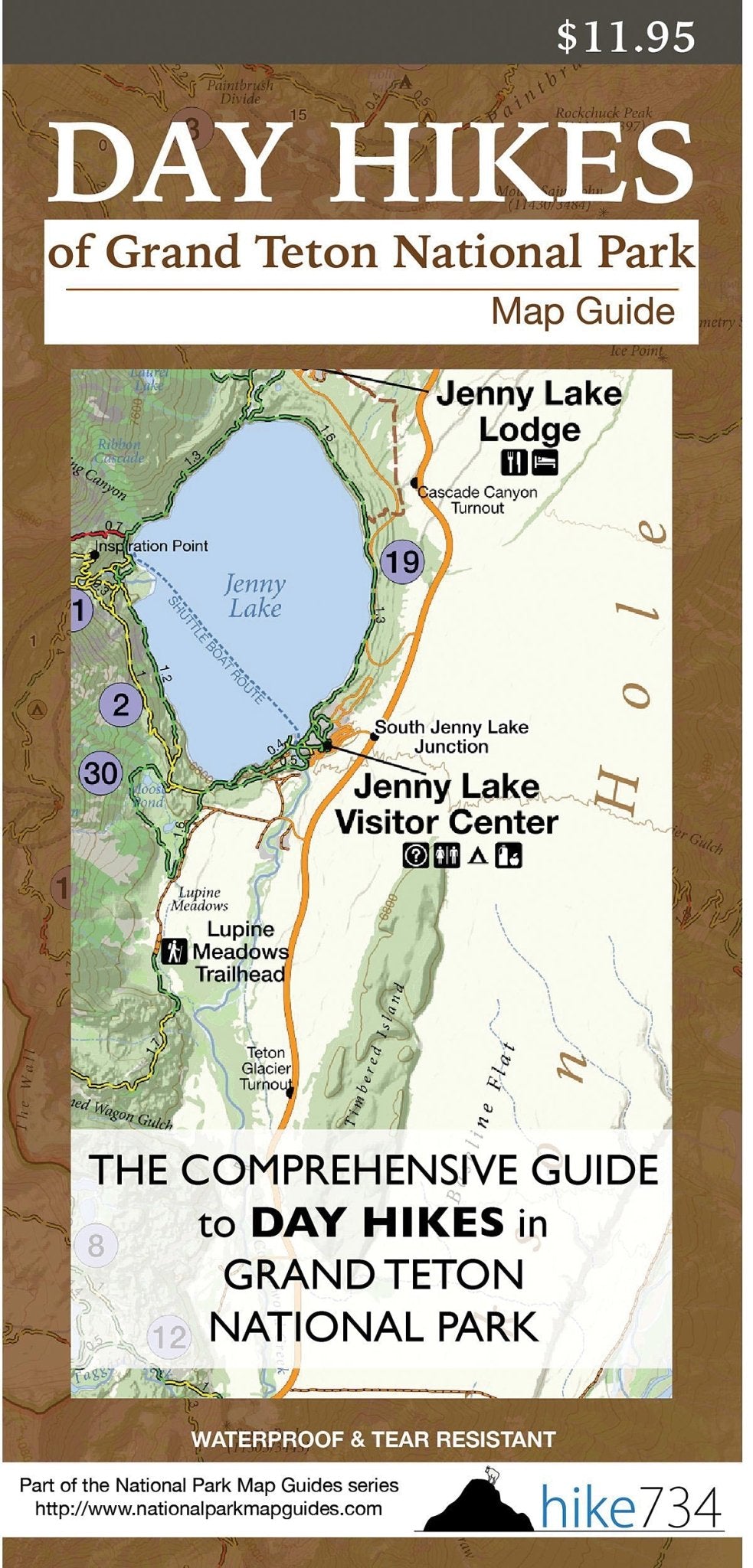 Day Hikes Teton Np Map Guide - RopesGear.com