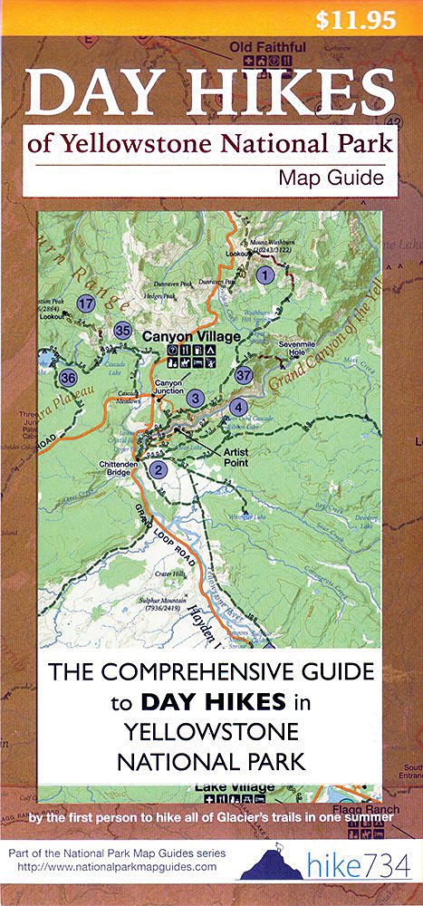 Day Hikes Yellowstone Map Gd RopesGear Com Day Hikes Yellowstone Map Gd 3915747 