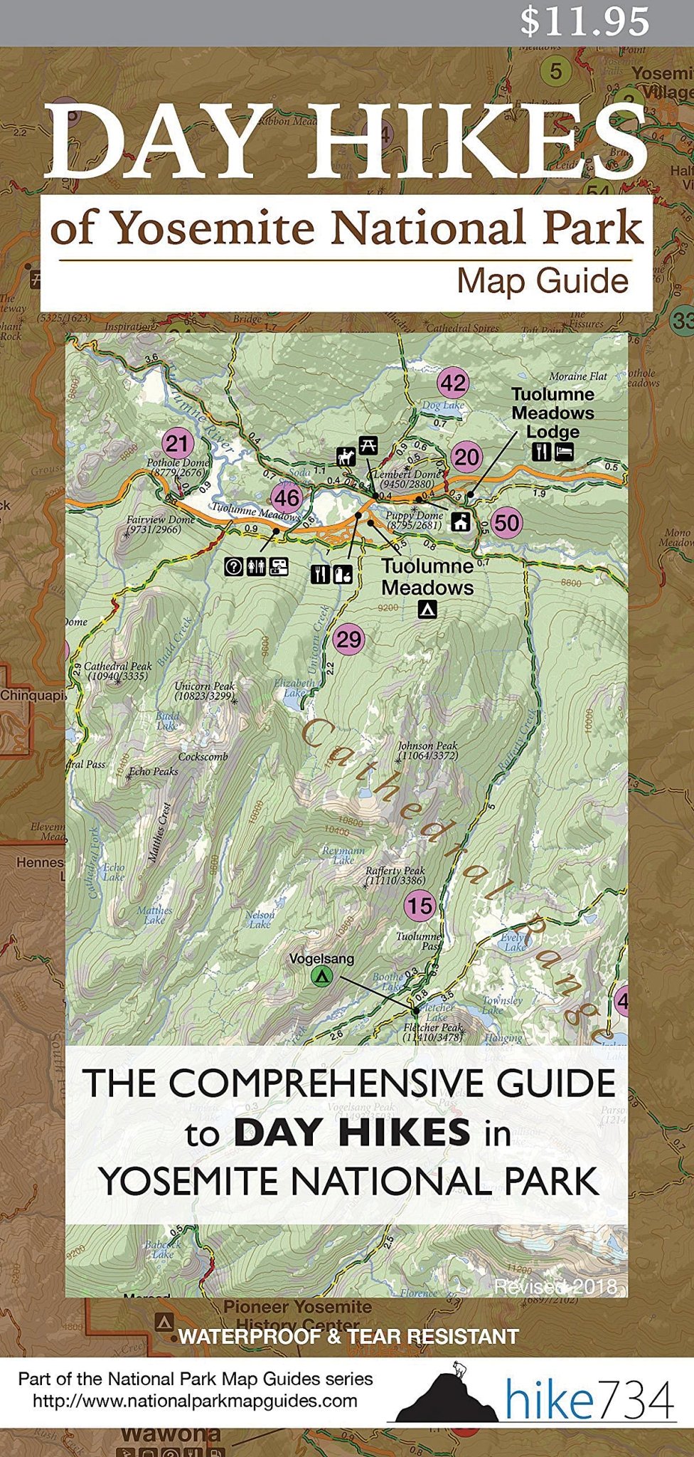 Day Hikes Yosemite Map Guide - RopesGear.com