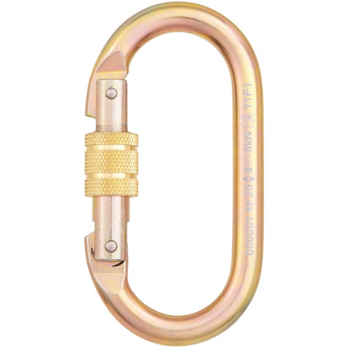 G SERIES STEEL OVAL SCREW GATE CARABINER - RopesGear.com