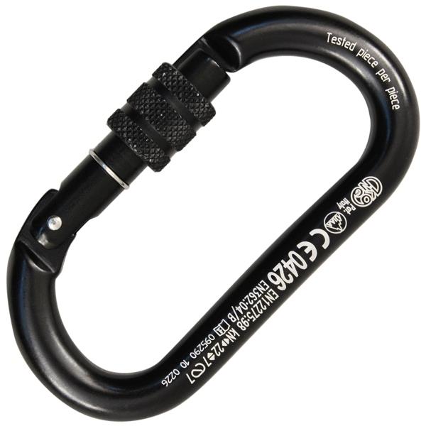 Oval Alu Screw Blue/Black - RopesGear.com